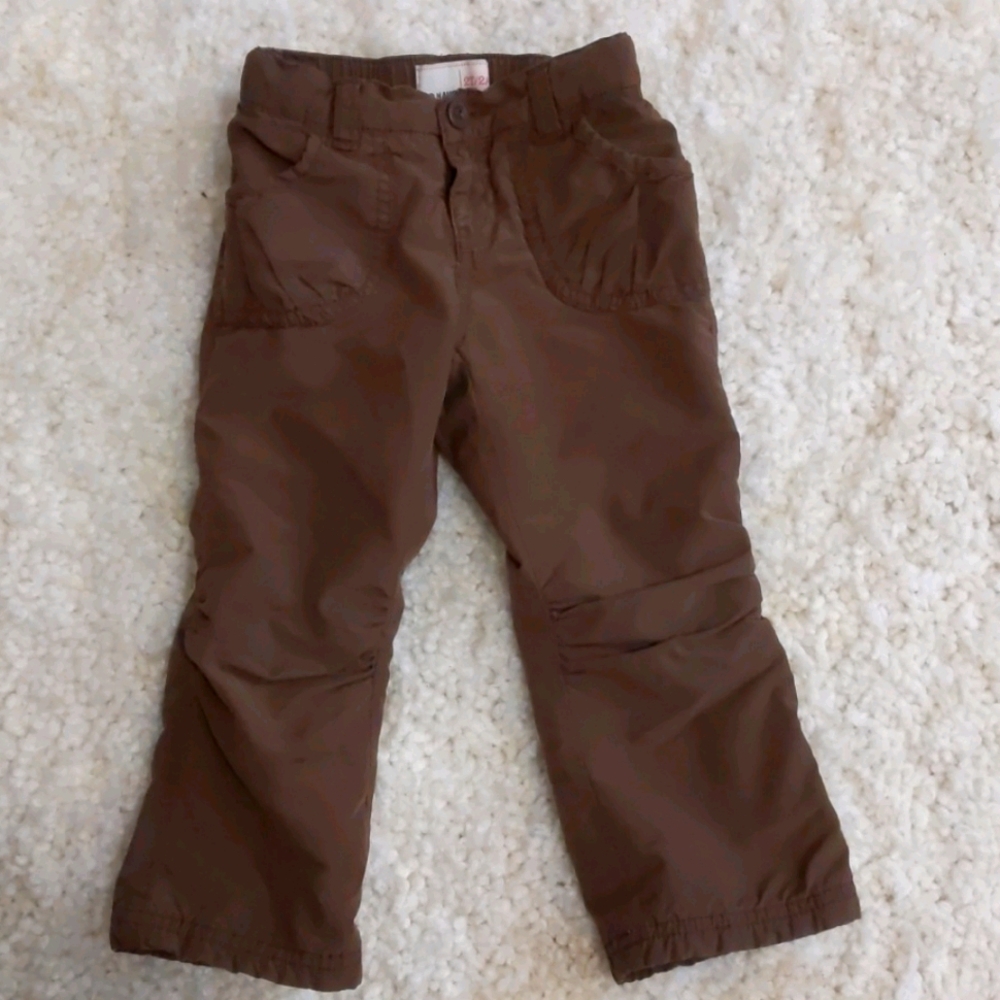 Old Navy Fleece-Lined Brown/Purple Winter Pants 2T